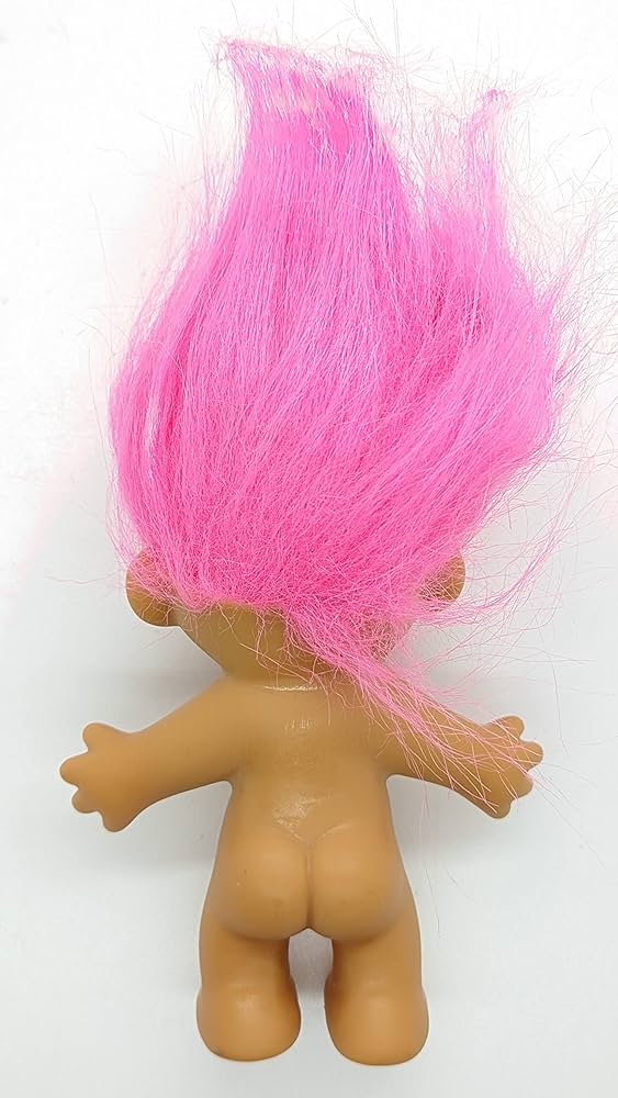 Amazon.co.jp: RussマゼンタピンクHaired Troll人形4.5 